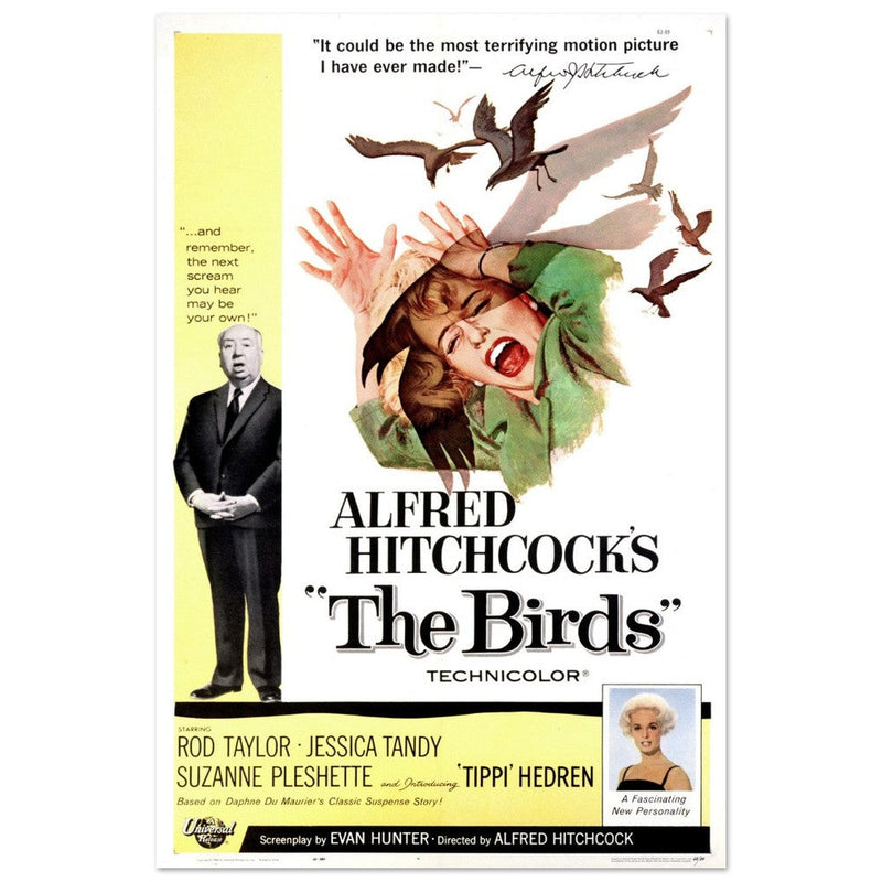 The birds by Alfred Hitchcock's movie poster.