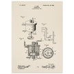 Carbureter vintage patent illustration by John Ford.