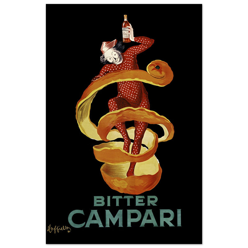 Leonardo Cappiello Bitter Campari master artwork. Vintage retro poster .