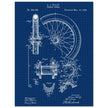 Vehicle whell patent illustration. Vintage drawing .