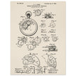 Winding Mechanism for Time Pieces, vintage clock patent .