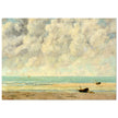 The calm sea by Gustave Courbet 1869.  antique painting.