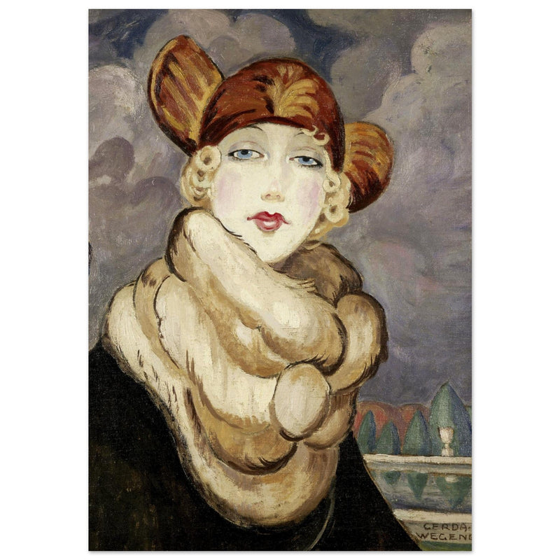 Portrait of a Girl in a Fur Coat by Gerda Wegener.