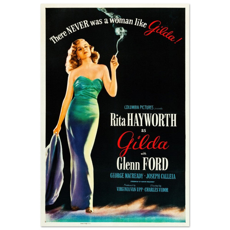 Gilda with Rita Hayworth and Glen Ford movie poster.