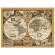 Ancient world map. Beautiful illustrated double sphere cartography of the XVIII Century by Frederick de Wit