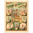 Old vintage circus print reproduction. Joseph Wallenda acrobat.