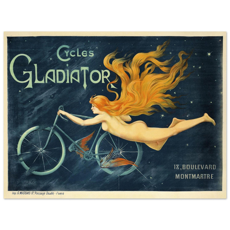 Gladiator vintage bicycles advertising  . Historic bicycle ad.