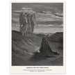 Gustave Dore The Bible engraving print . Abraham and the three Angels .