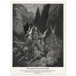 Gustave Dore The Bible engraving print . The Vision of the four chariots illustration .