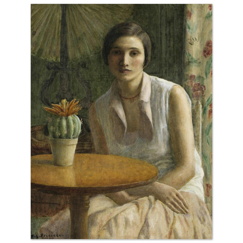 Portrait of a Woman with Cactus painting by Frederick Carl Frieseke