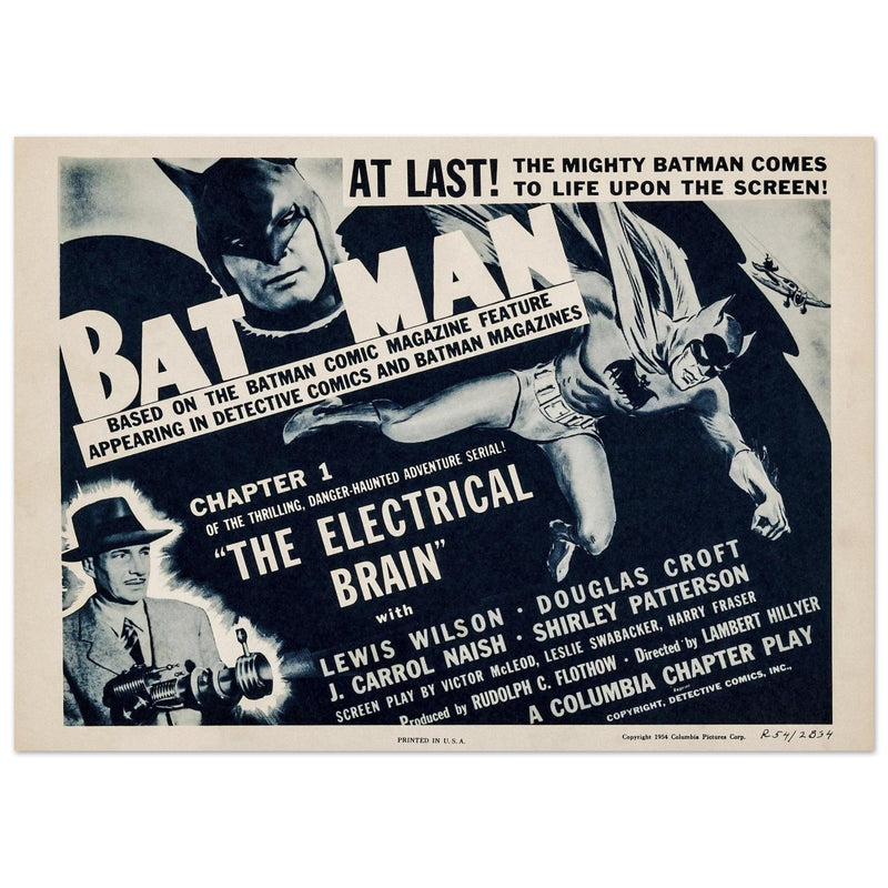 The Batman 1954 vintage movie poster .