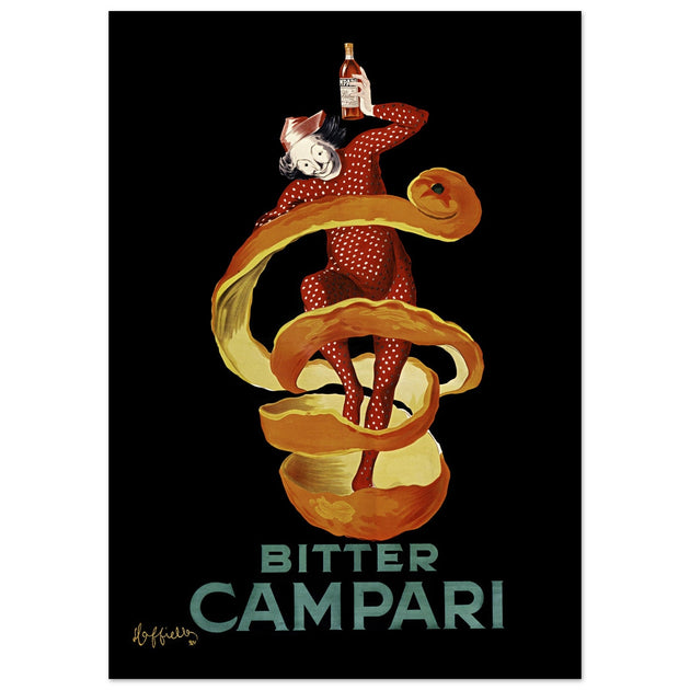 Leonardo Cappiello Bitter Campari master artwork. Vintage retro poster .