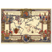The Commonwealth of Nations or British Empire old poster. Antique vintage print reproduction of 1937