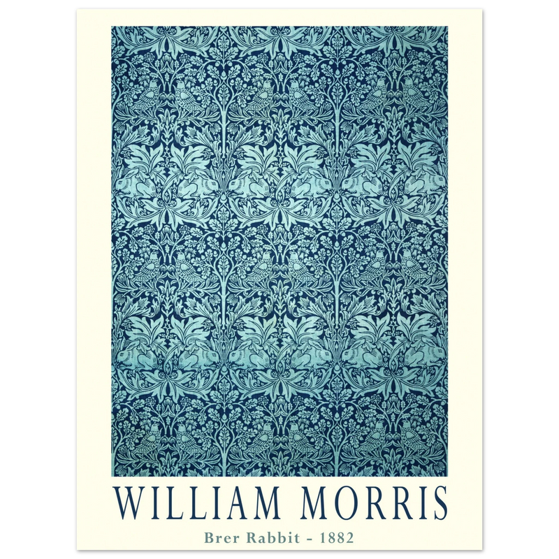 William Morris Brer Rabbit wallpaper vintage design.