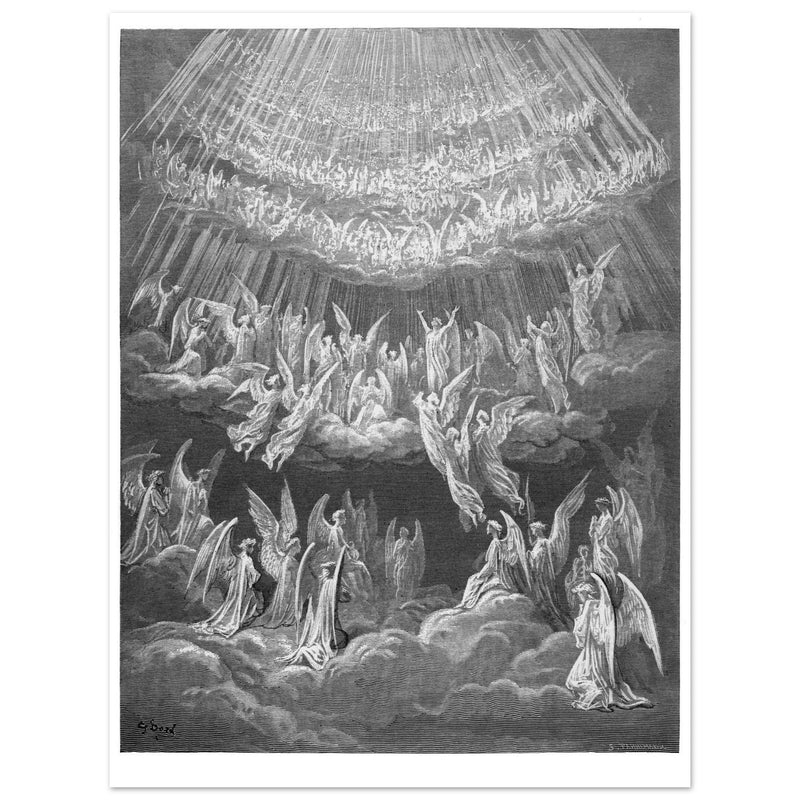 Gustave Dore illustration for The Divine Comedy by Dante Alighieri.  Paradise.