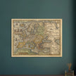 Old map poster of Europe Itinerarium orbis christiani by Michael Freiherr von Aitzing