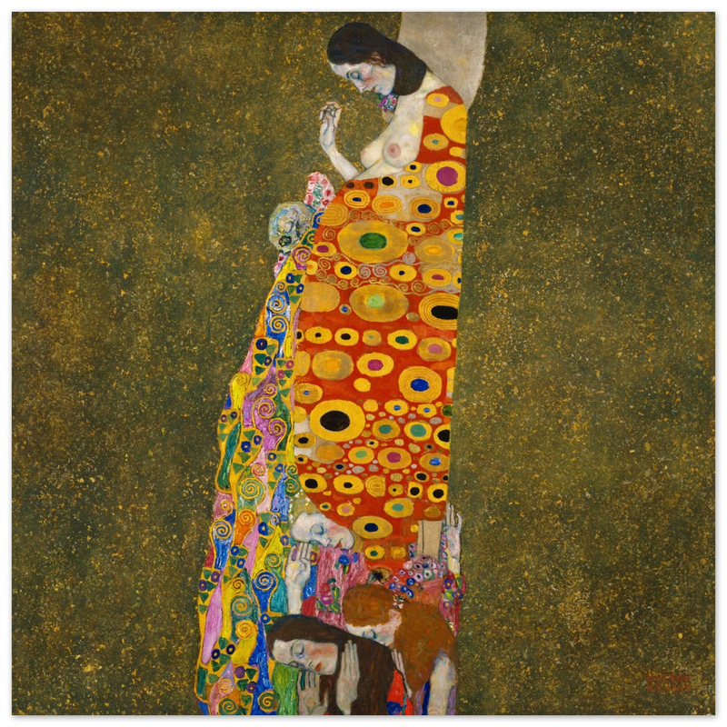 Gustav Klimt Hope II pregnant woman painting.