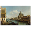 Grand Canal and Santa Maria della Salute in Venice Italy. Antique painting by Bernardo Bellotto 1743.