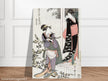 Two women by a blooming yamabuki bush: the second act by Kitagawa Utamaro