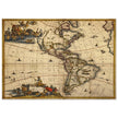 Ancient old illustrated map of America by Jacobum Meursium XVII Century