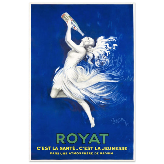 Royat mineral water vintage advertising poster by Leonetto Cappiello 1923.  decor