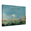 Giudecca Canal and the Zattere in Venice Italy. Antique painting by Francesco Guardi 1757.