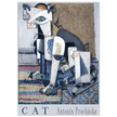 Cat painting cubism style poster reproduction Creator: Antonín Procházka 1921
