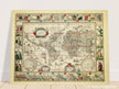 Ancient old world map 1638. Noua totius terrarum orbis geographica ac hydrographica tabula by Willem Janszoon Blaeu