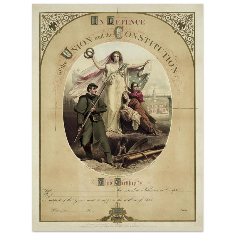 In defence of the Union and the Constitution vintage poster.
