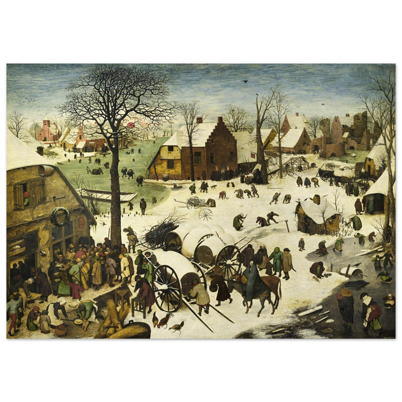 The Census at Bethlehem painting by Pieter Bruegel The Elder.