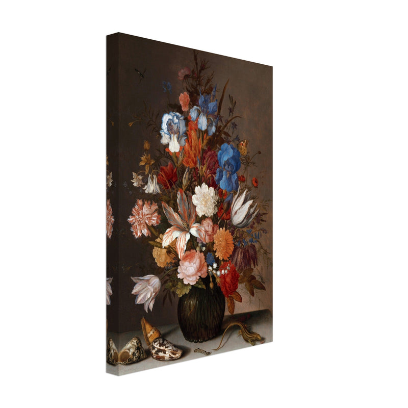 Still Life with Flowers canvas reproduction by Balthasar van der Ast XVII Century Antique flower bouquet canvas