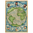 Ancient world map poster reproduction by Guillaume Le Testu 1555