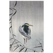 Quack in rain by Ohara Koson woodblock print reproduction.