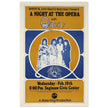 Queen a Night at the Opera concert poster. Performance at the Saginaw Civic Center in 1976.