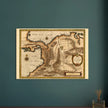 Ancient map print of Central America and the northwestern part of South America 1631.