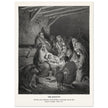 Gustave Dore The Bible engraving print . The Nativity illustration . The birth of Jesus Christ in Bethlehem