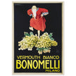 White Vermouth aperitif drink Bonomelli vintage advertising. Fine art  poster by Luciano Achille Mauzan 1932