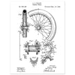 Vehicle whell patent illustration. Vintage drawing .
