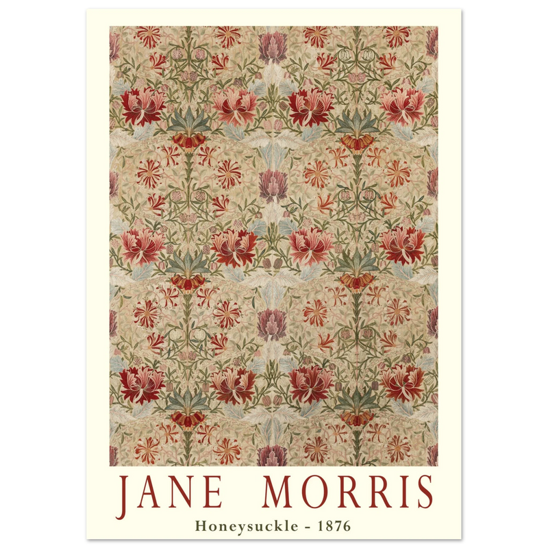 Jane Morris Honeysuckle embroidery.
