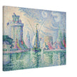 Paul Signac Les tours vertes, la Rochelle. The green towers, La Rochelle. painting.