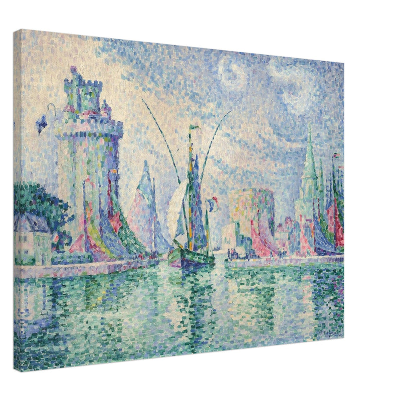 Paul Signac Les tours vertes, la Rochelle. The green towers, La Rochelle. painting.
