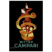 Leonardo Cappiello Bitter Campari master artwork. Vintage retro poster .