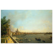 London antique painting by Canaletto 1750 The Thames from Somerset House Terrace towards the City.