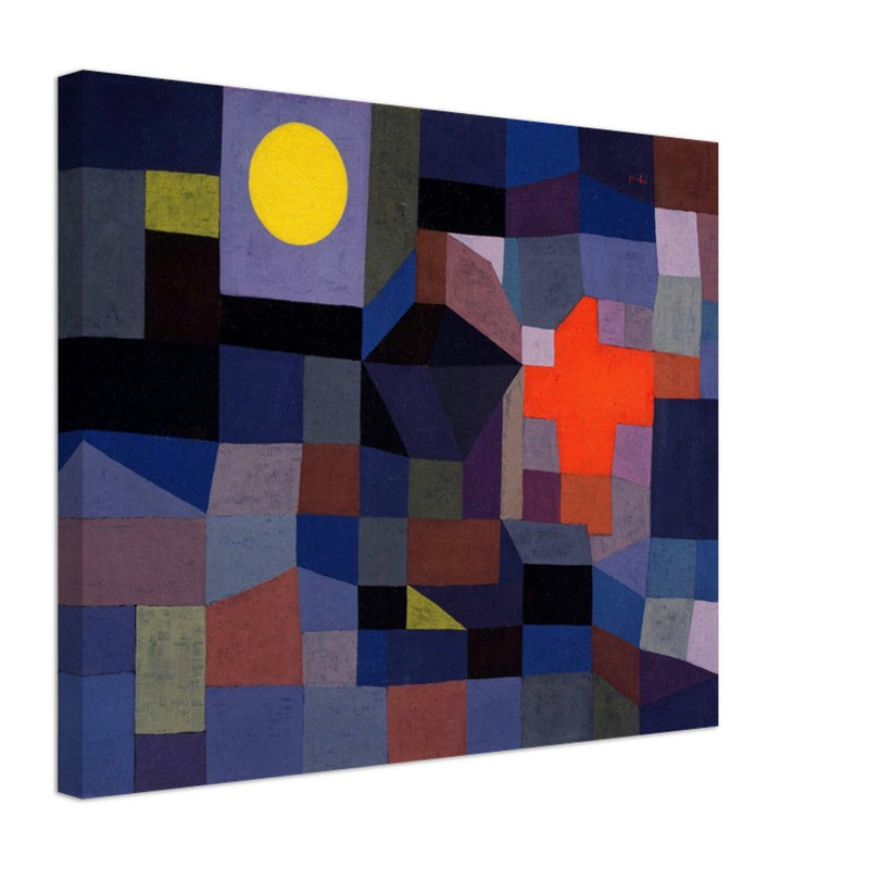 Paul Klee Fire at Full Moon abstract painting.   .