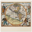 Ancient map of America of the XVI century by Theodor de Bry .