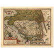 Ancient map of China by cartographer Abraham Ortelius 1584. Vintage historic map.