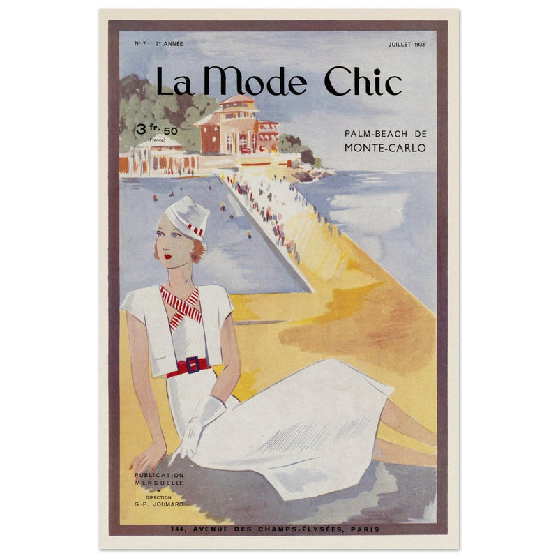 La Mode Chic old vintage fashion magazine cover from the 30s.