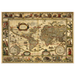 Ancient world map print by Willem Janszoon. Poster of antique vintage old map of 1647.