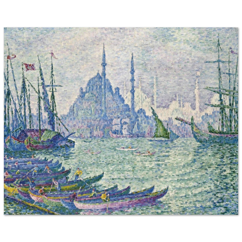 Paul Signac painting the Golden Horn the minarets
