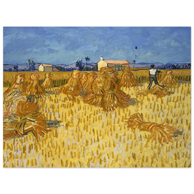 Corn Harvest in Provence by Vincent Van Gogh